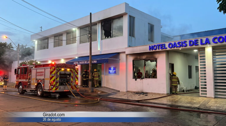 Firefighters Swiftly Extinguish Early-Morning Blaze at Hotel Oasis de la Colina in Girardot